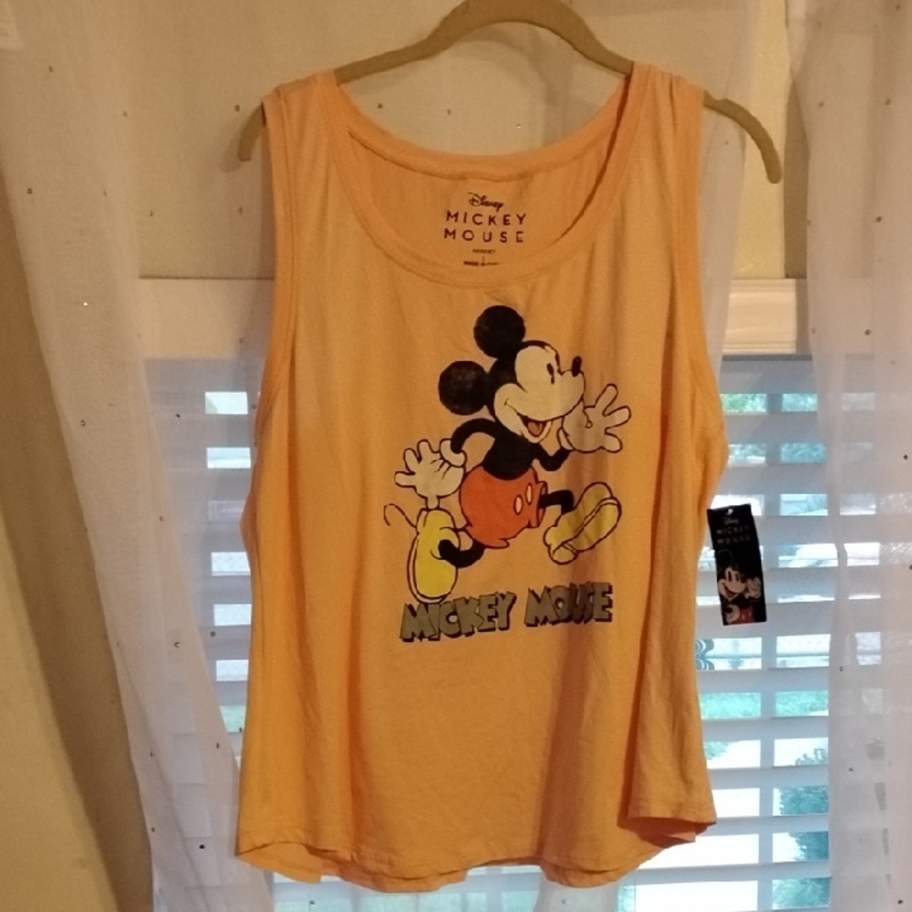 Disney Pink Mickey Mouse Logo Top, Size: L, NWT